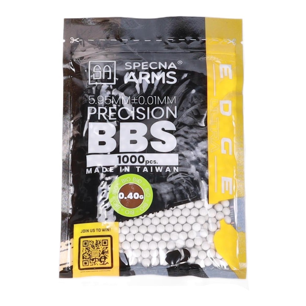 Pallini Edge Ultra Bio 0,40g Bianchi 1000 Pezzi di SPECNA ARMS