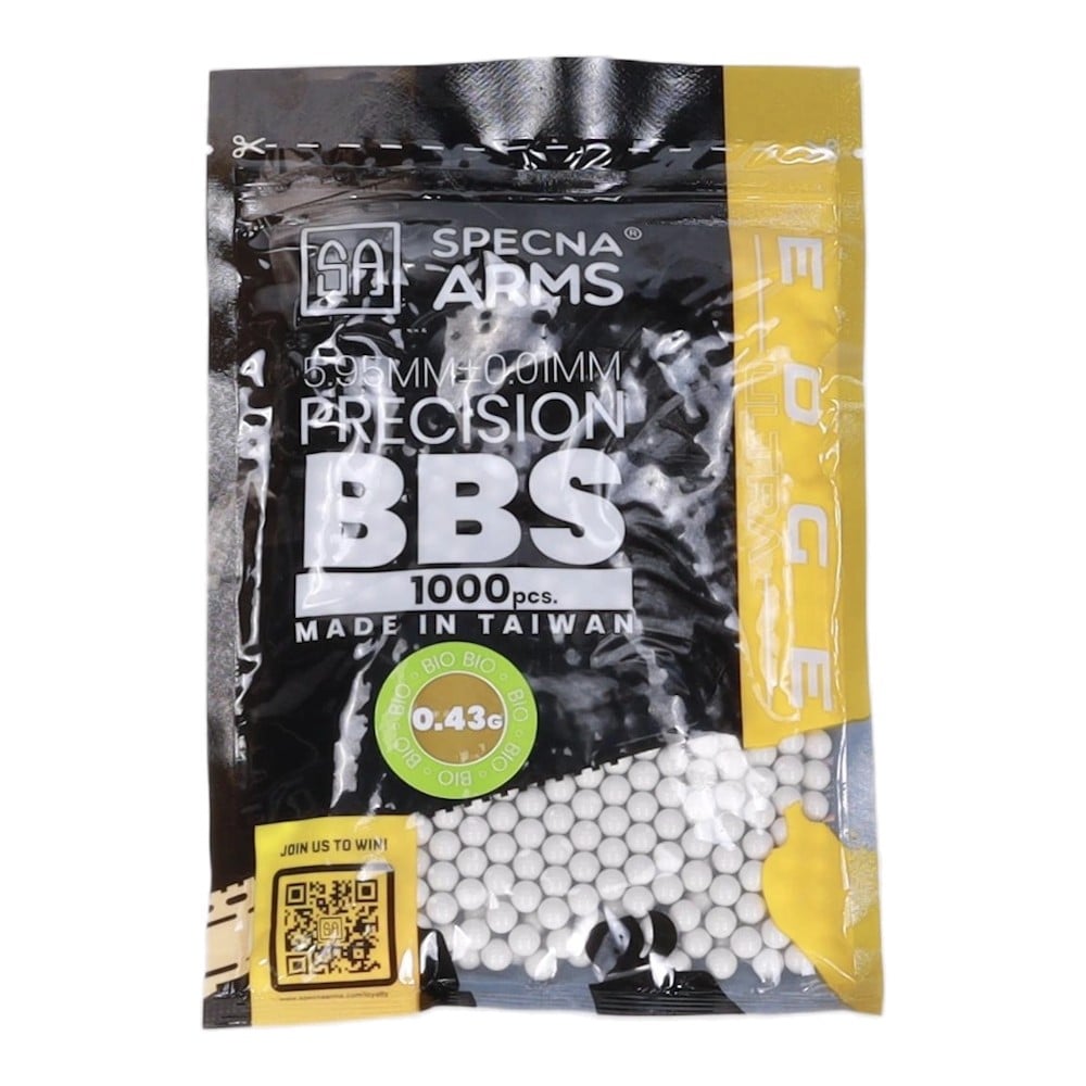 Pallini Edge Ultra Bio 0,43g Bianchi 1000 Pezzi di SPECNA ARMS