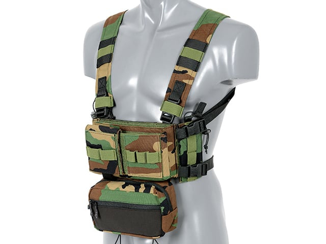Micro MK3 Chest Rig - Woodland di EMERSONGEAR