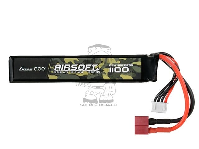 Batteria LiPo 1100mAh 11.1V di GENS ACE