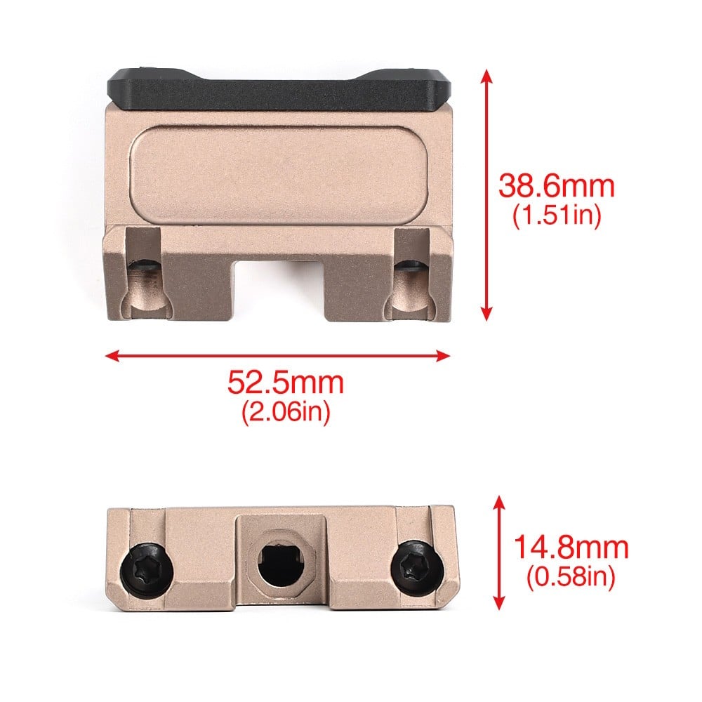 Slitta 20mm Laterale 45 Gradi di WADSN