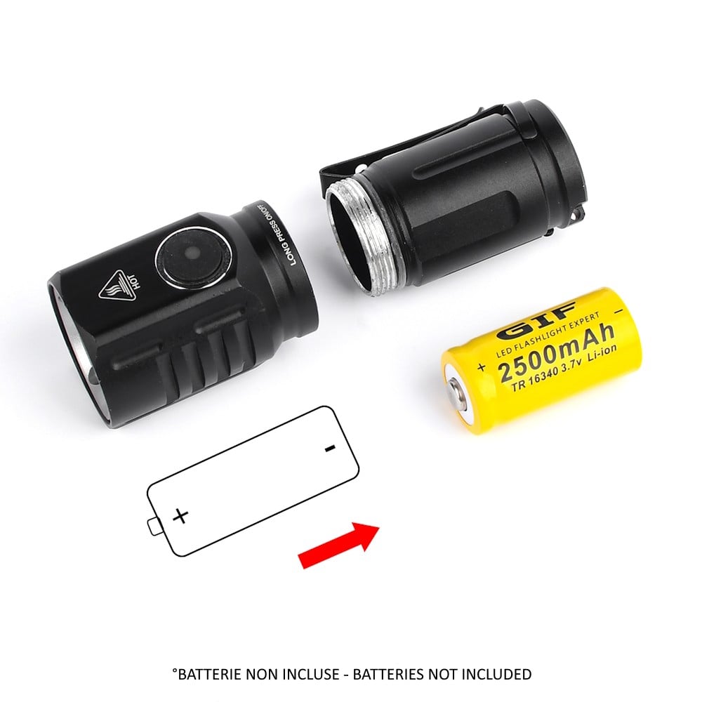 Mini Torcia LED Nera di WADSN