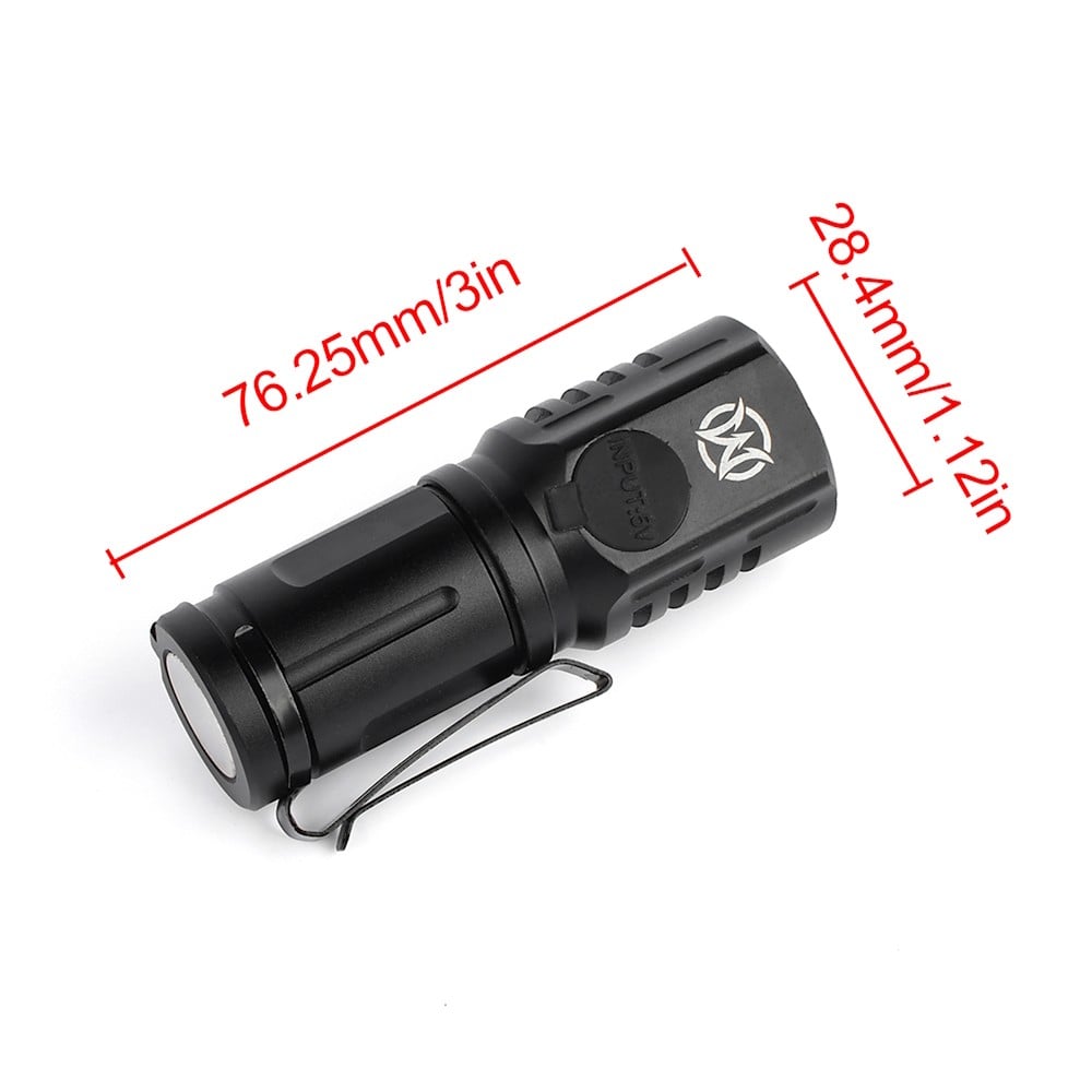 Mini Torcia LED Nera di WADSN
