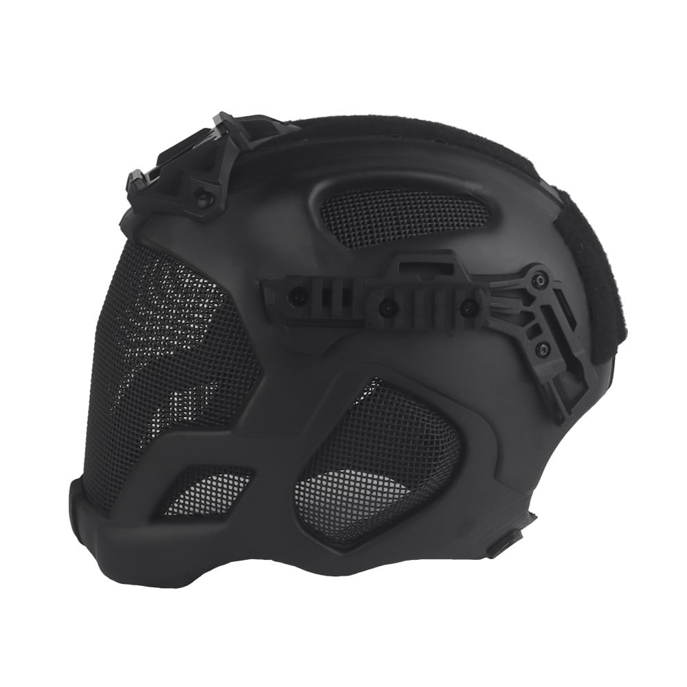 Elmetto W23 con Rete Metallica Nero di WOSPORT