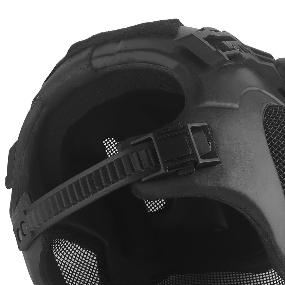 Elmetto W23 con Rete Metallica Nero di WOSPORT