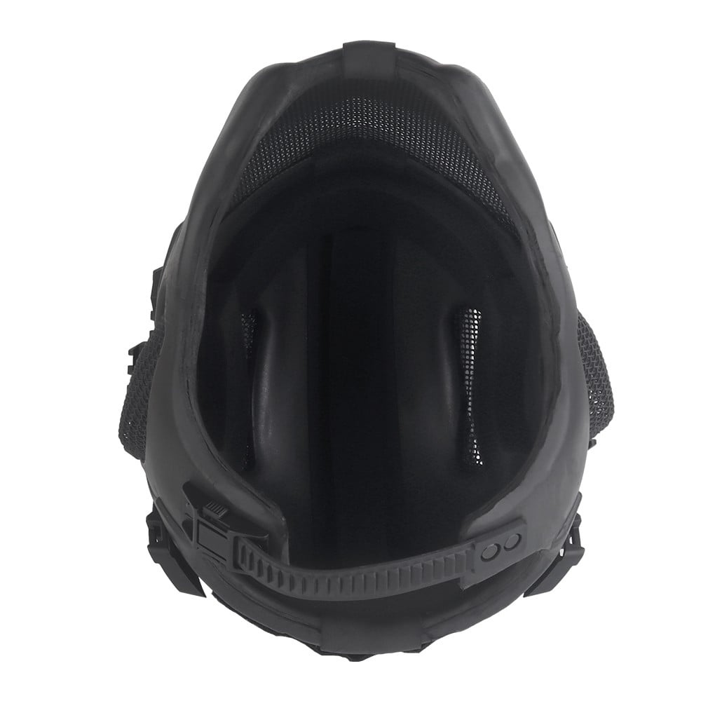 Elmetto W23 con Rete Metallica Nero di WOSPORT