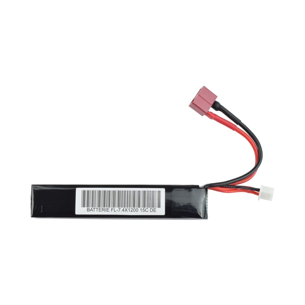 Batteria Li-Po 7.4V 1200mAh 15C Stick Deans per Softair di FUEL