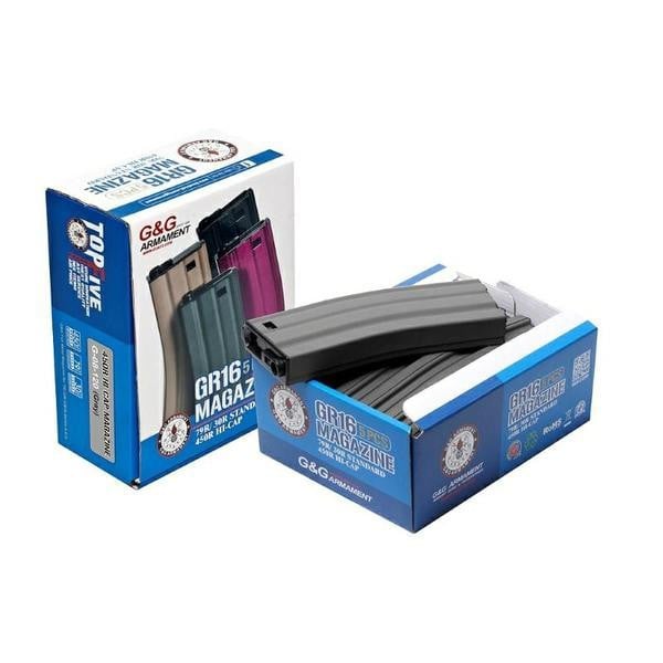 Set 5 Caricatori Hi-Cap 450 Colpi M4/M16 Grigi di G&G