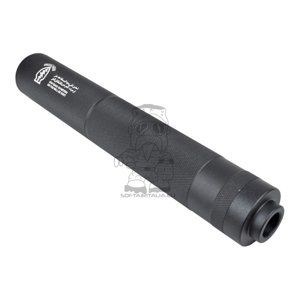 Silenziatore Tipo D 200x30mm per Softair di CYMA