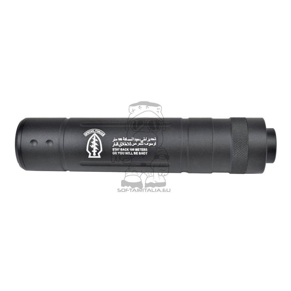 Silenziatore Tipo D 145x30mm per Softair di CYMA