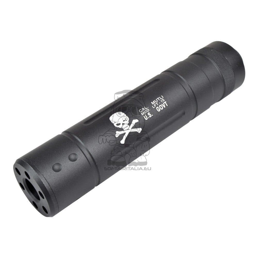 Silenziatore Tipo F 145x30mm per Softair di CYMA