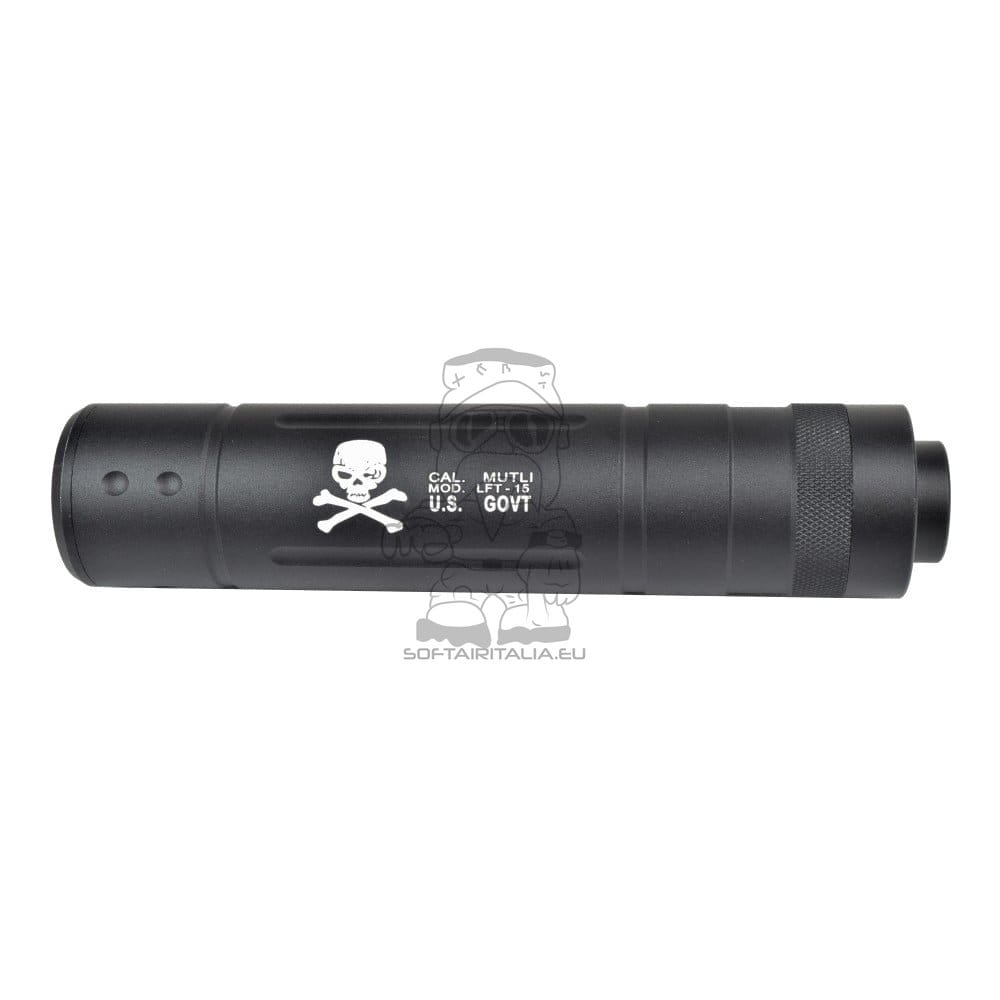 Silenziatore Tipo F 145x30mm per Softair di CYMA