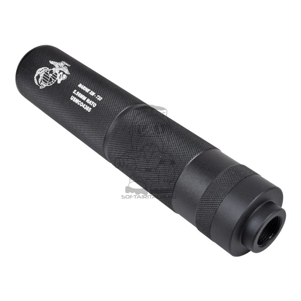 Silenziatore Tipo R 155x30mm per Softair di CYMA