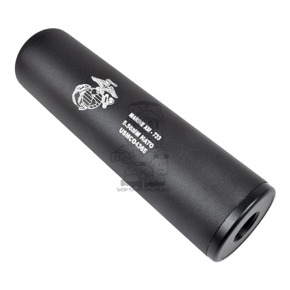 Silenziatore Tipo R 130x35mm per Softair di CYMA