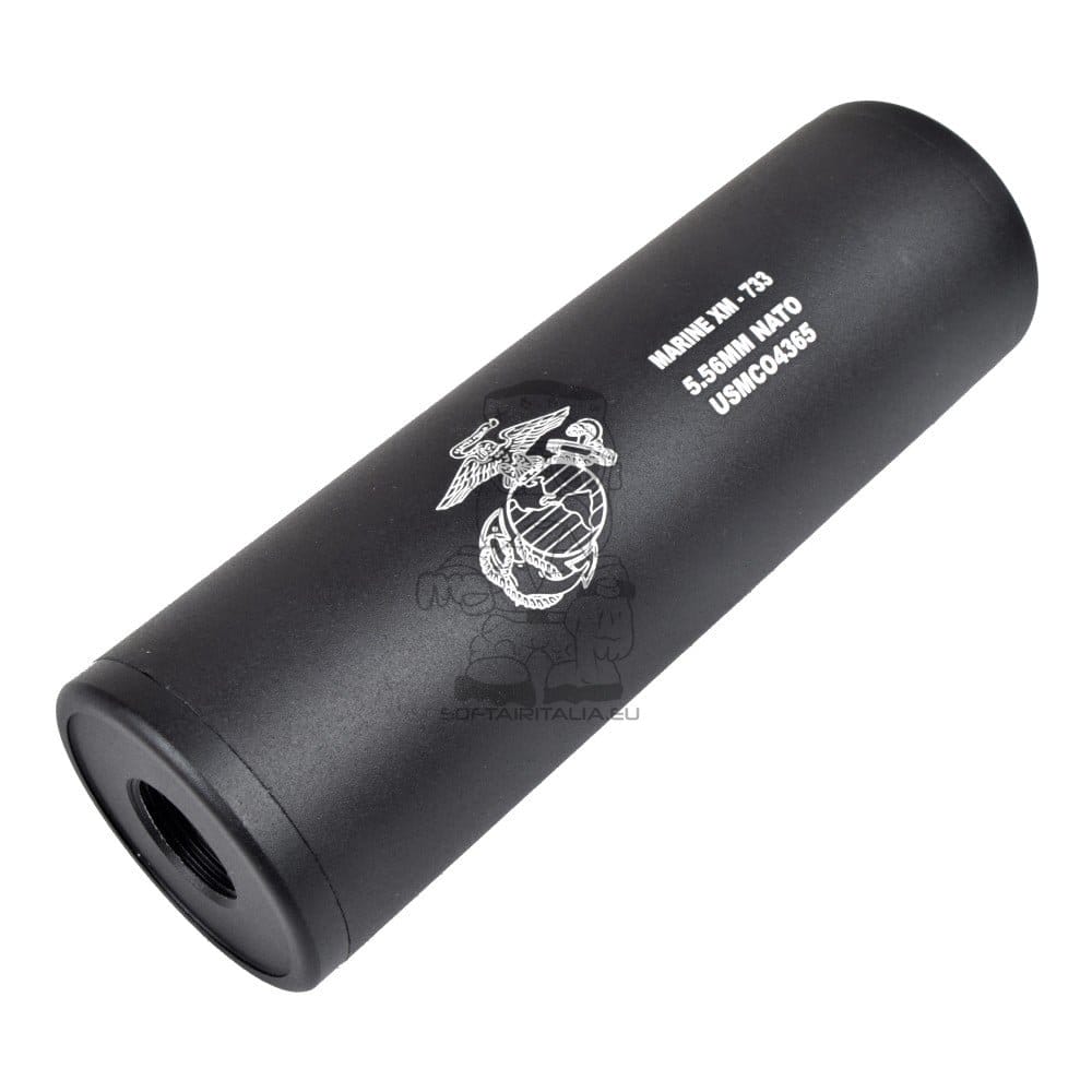 Silenziatore Tipo R 110x35mm per Softair di CYMA