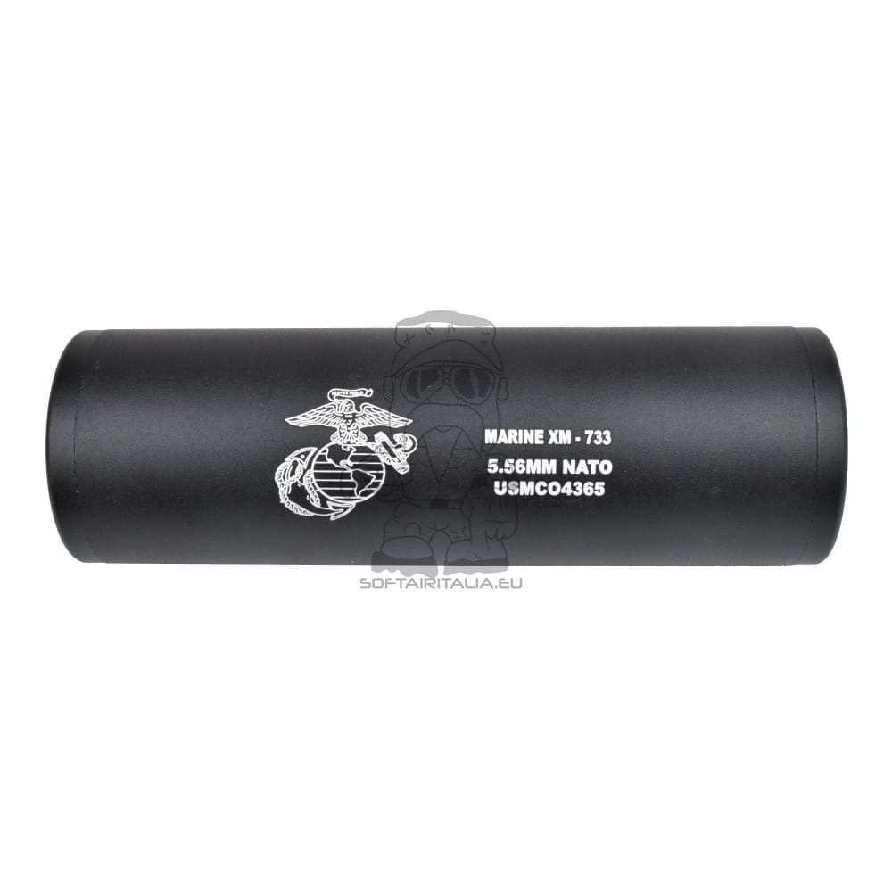 Silenziatore Tipo R 110x35mm per Softair di CYMA