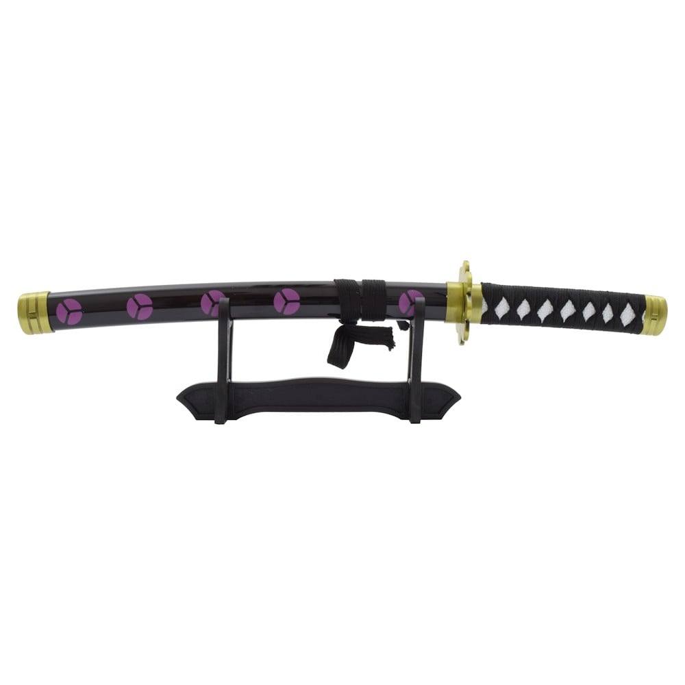 Mini Katana ornamentale ispirata a Roronoa Zoro con stand