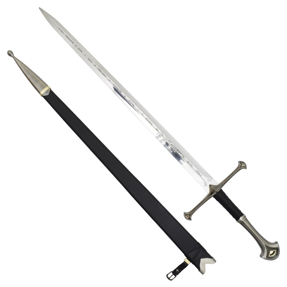 Spada ornamentale con incisioni ispirata ad Anduril di Aragorn