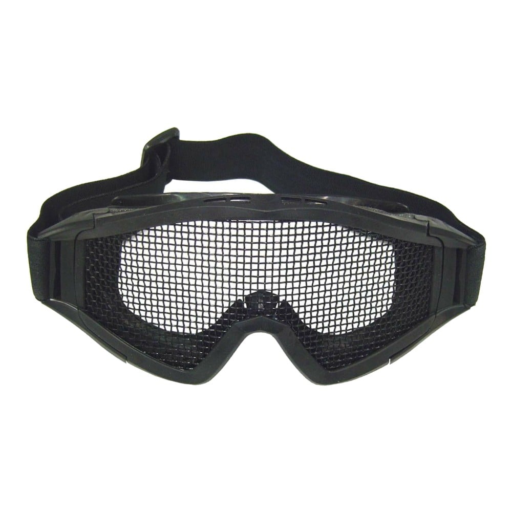 Maschera con rete metallica nera di WOSPORT