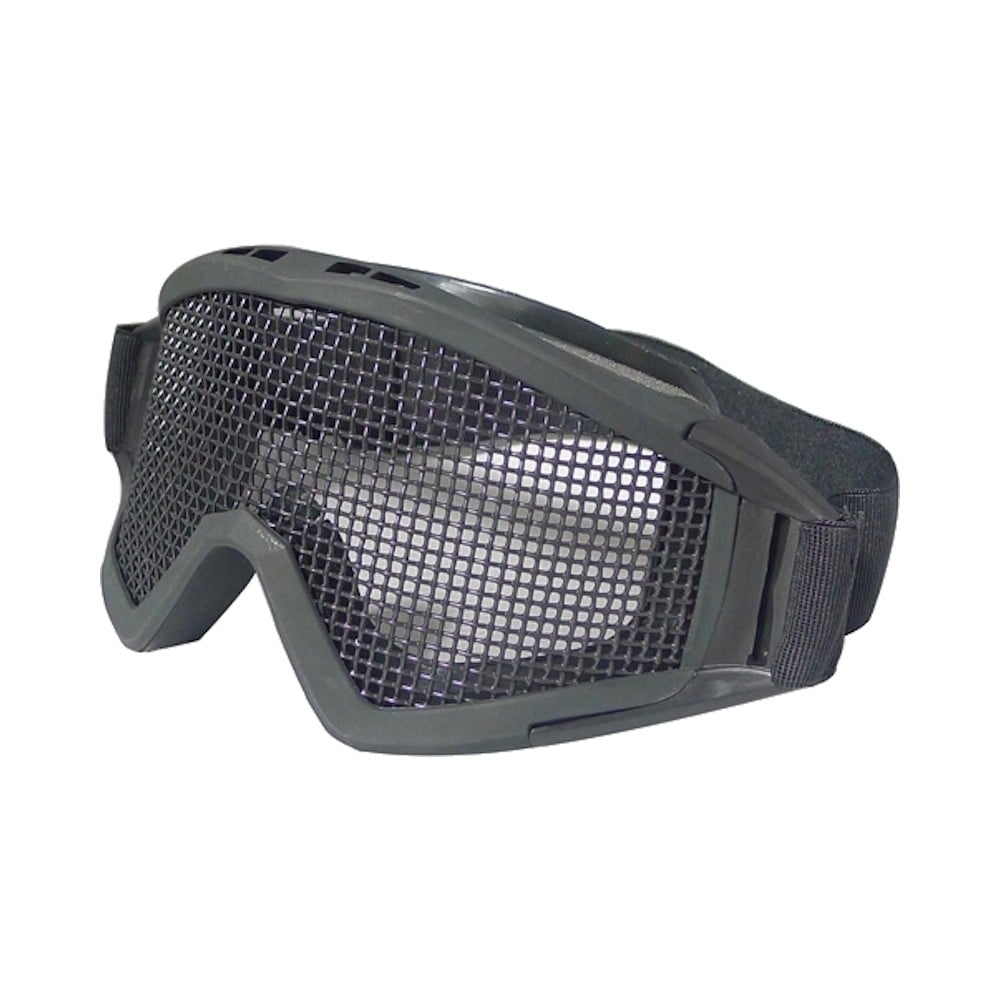 Maschera con rete metallica nera di WOSPORT