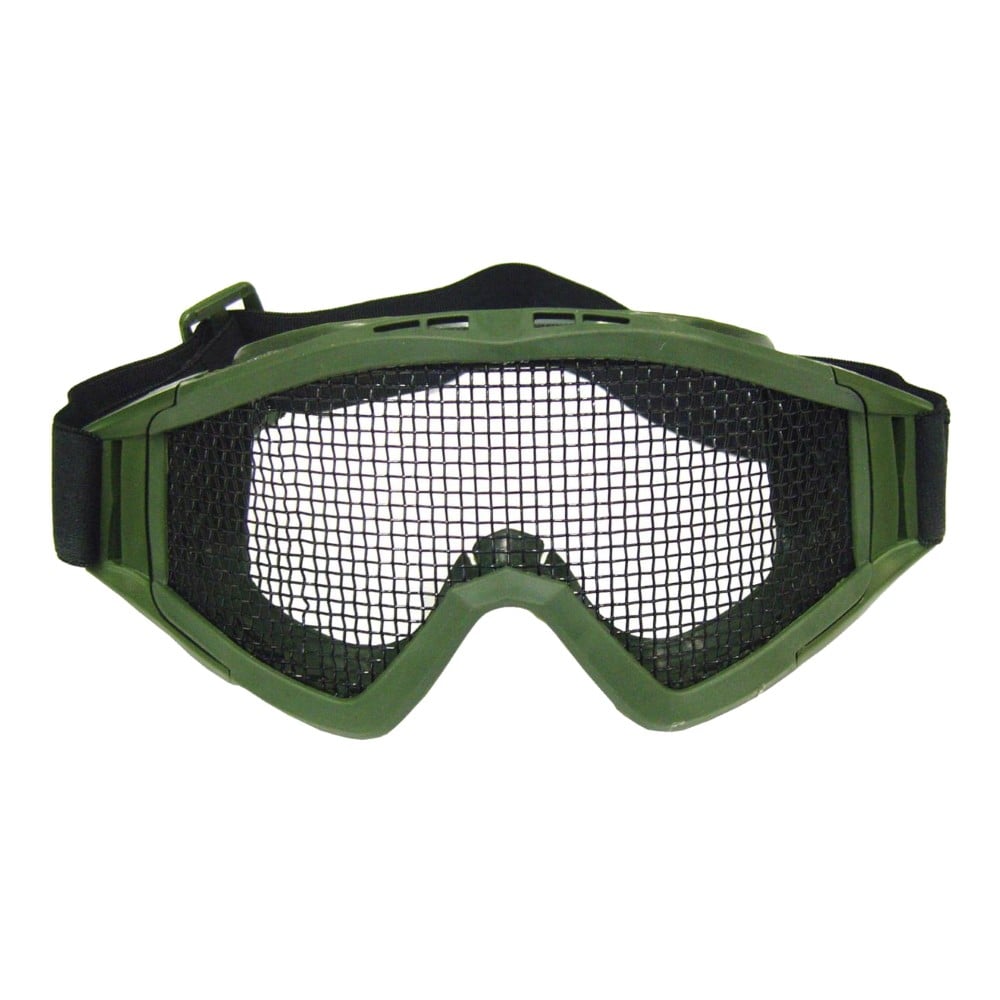 Maschera con rete metallica olive drab di WOSPORT