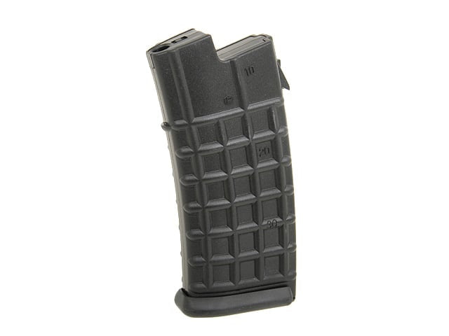 Caricatore mid-cap da 80 colpi per serie AUG nero di BATTLEAXE