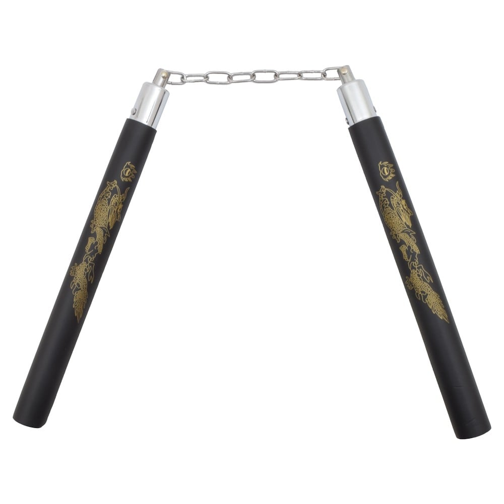 Nunchaku in plastica con rivestimento in gomma
