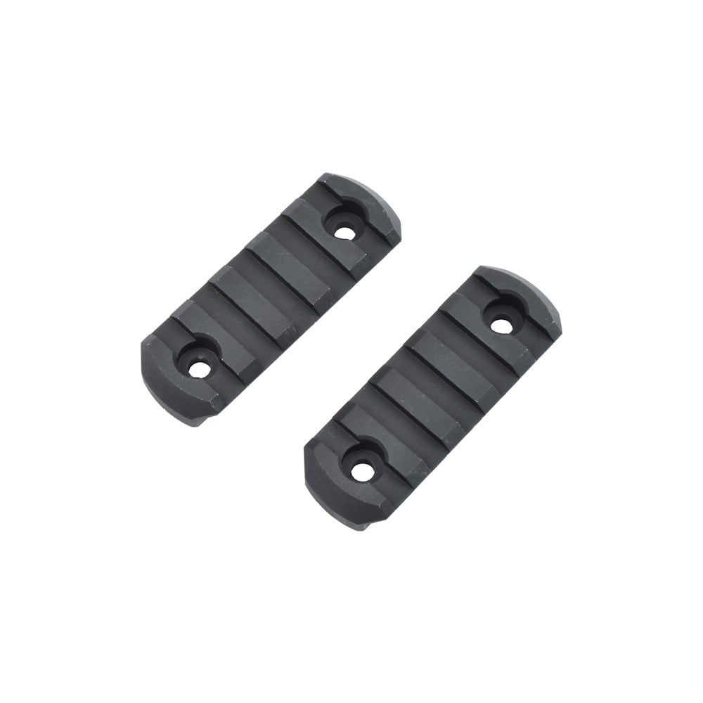 Set di slitte 20mm 5 slot in metallo nere di CLASSIC ARMY