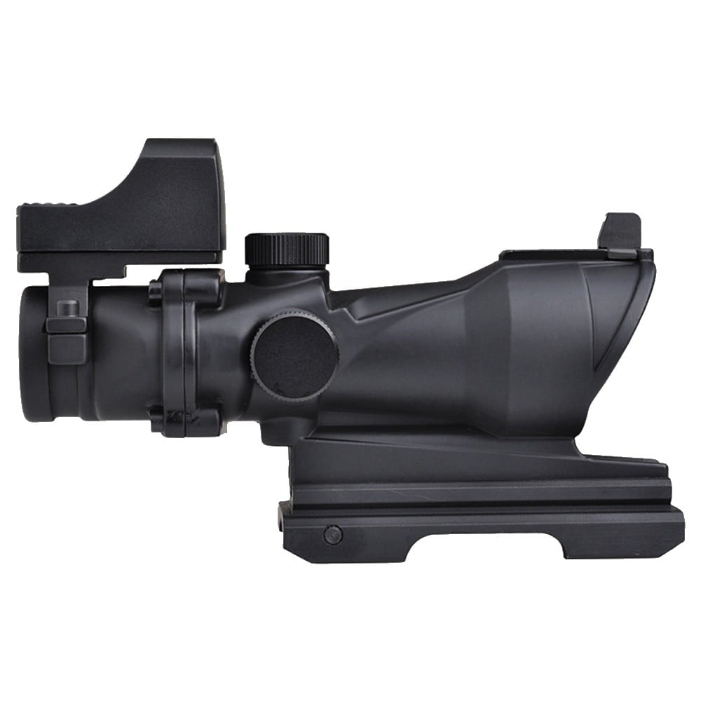 Ottica Compatta Zoom 4X Lente 32mm con Mini Red Dot Nero di AIM-O