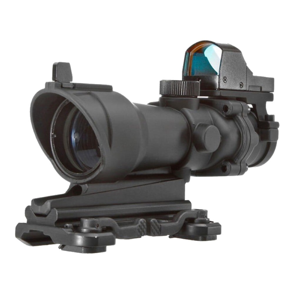 Ottica Compatta Zoom 4X Lente 32mm con Mini Red Dot Nero di AIM-O