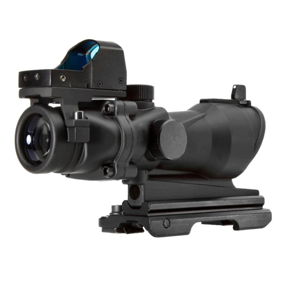 Ottica Compatta Zoom 4X Lente 32mm con Mini Red Dot Nero di AIM-O