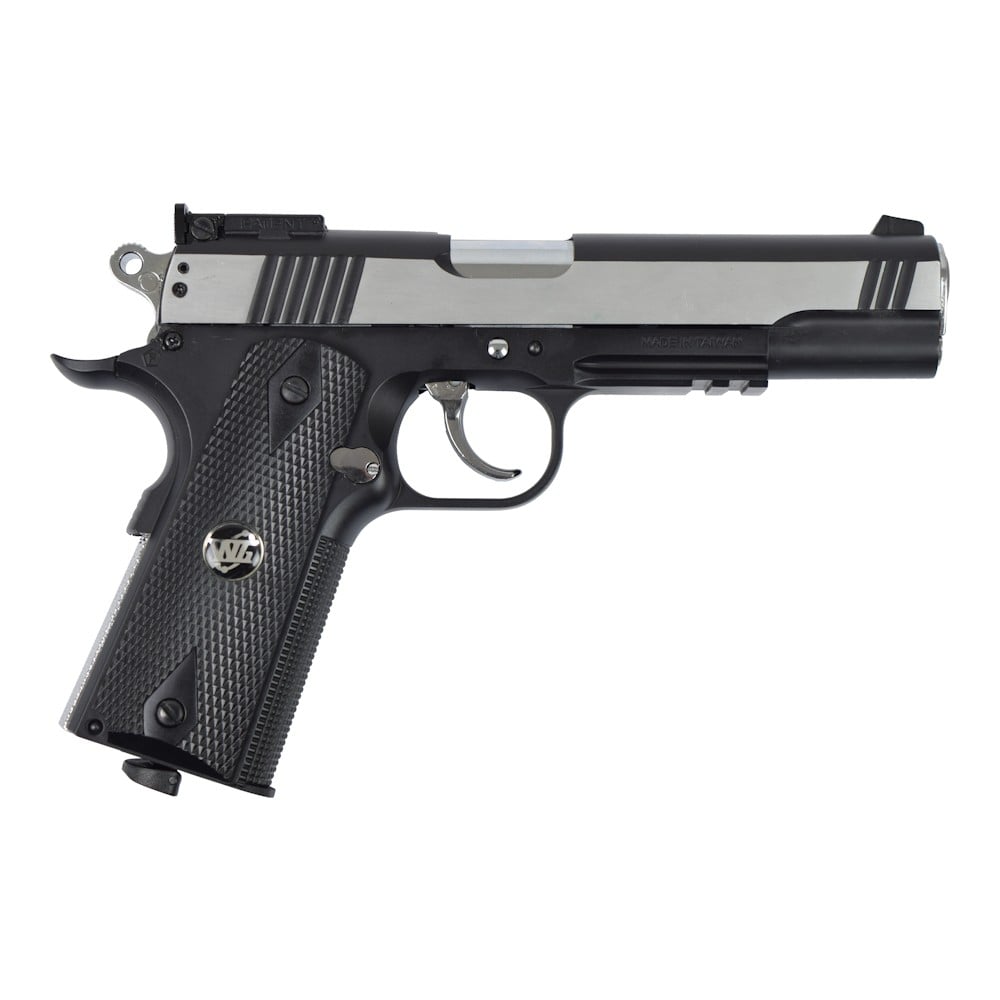 Pistola a Co2 scarrellante U.S. Combat 1911 nera/silver