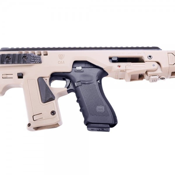 Kit di conversione carabina CAA Micro Roni per serie Glock 17-19-22 Dark Earth