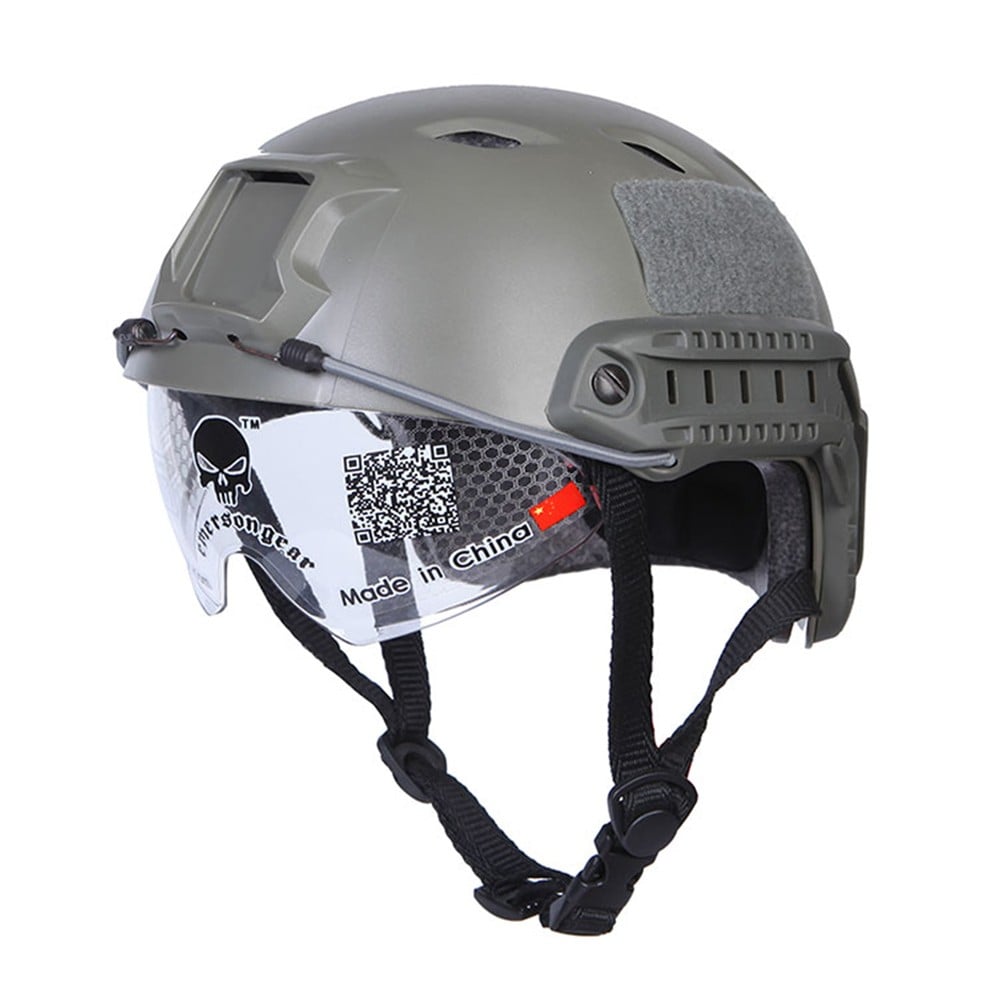 Elmetto Fast con occhiale a scomparsa Foliage Green di EMERSONGEAR