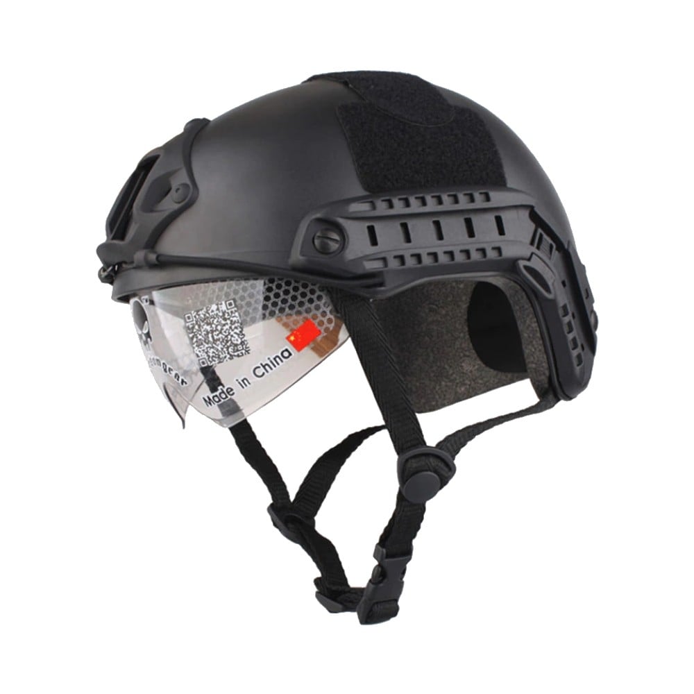 Elmetto Fast nero con occhiale a scomparsa di EMERSONGEAR