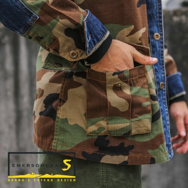Giacca BDU vintage style Woodland da uomo Emersongears