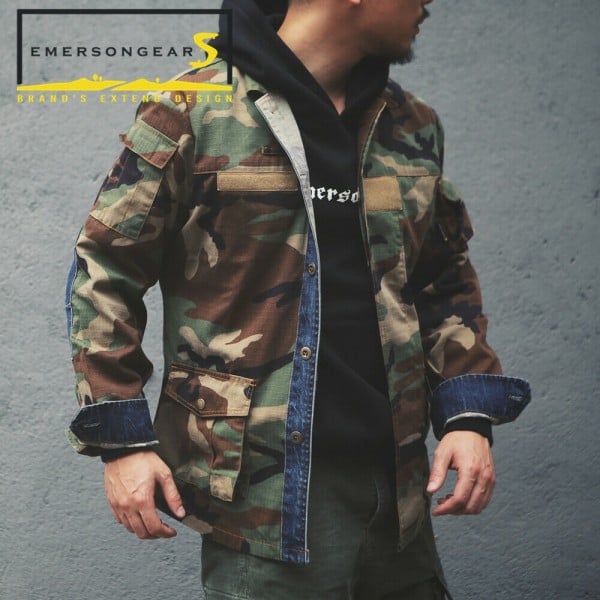 Giacca BDU stile vintage Woodland Emersongears da uomo