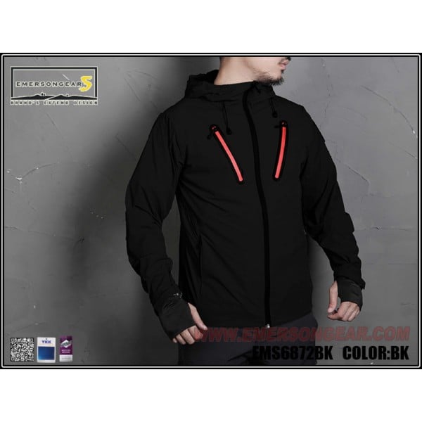Emersongears Giacca Hattori Skin Windbreaker Nera Taglia L