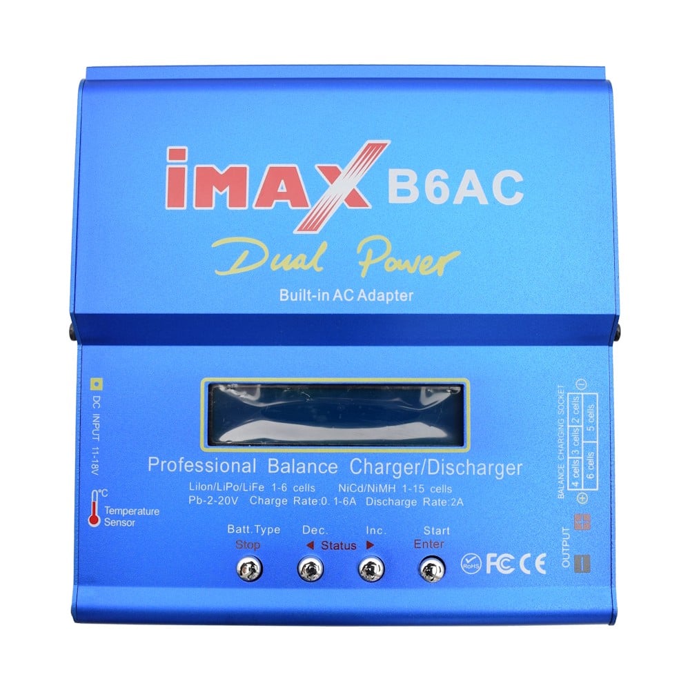 Carica batterie professionale Li-Ion/Li-Po/Li-Fe/Ni-Cd/Ni-Mh