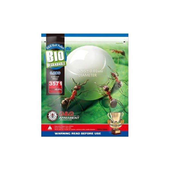 Pallini biodegradabili 0.28g bianchi di G&G