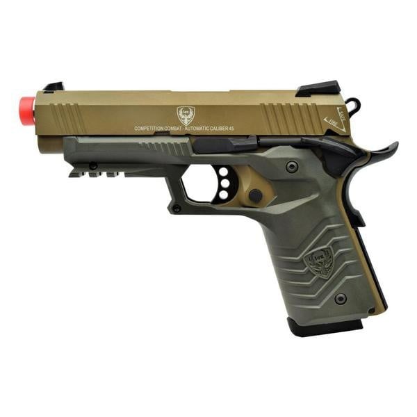 Pistola a gas HG-171 Tactical 1911 tan/verde di HFC