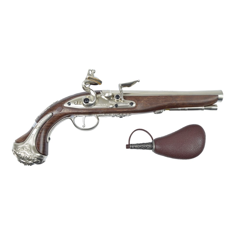 Pistola a gas Flintlock "George Washington" argento di HFC