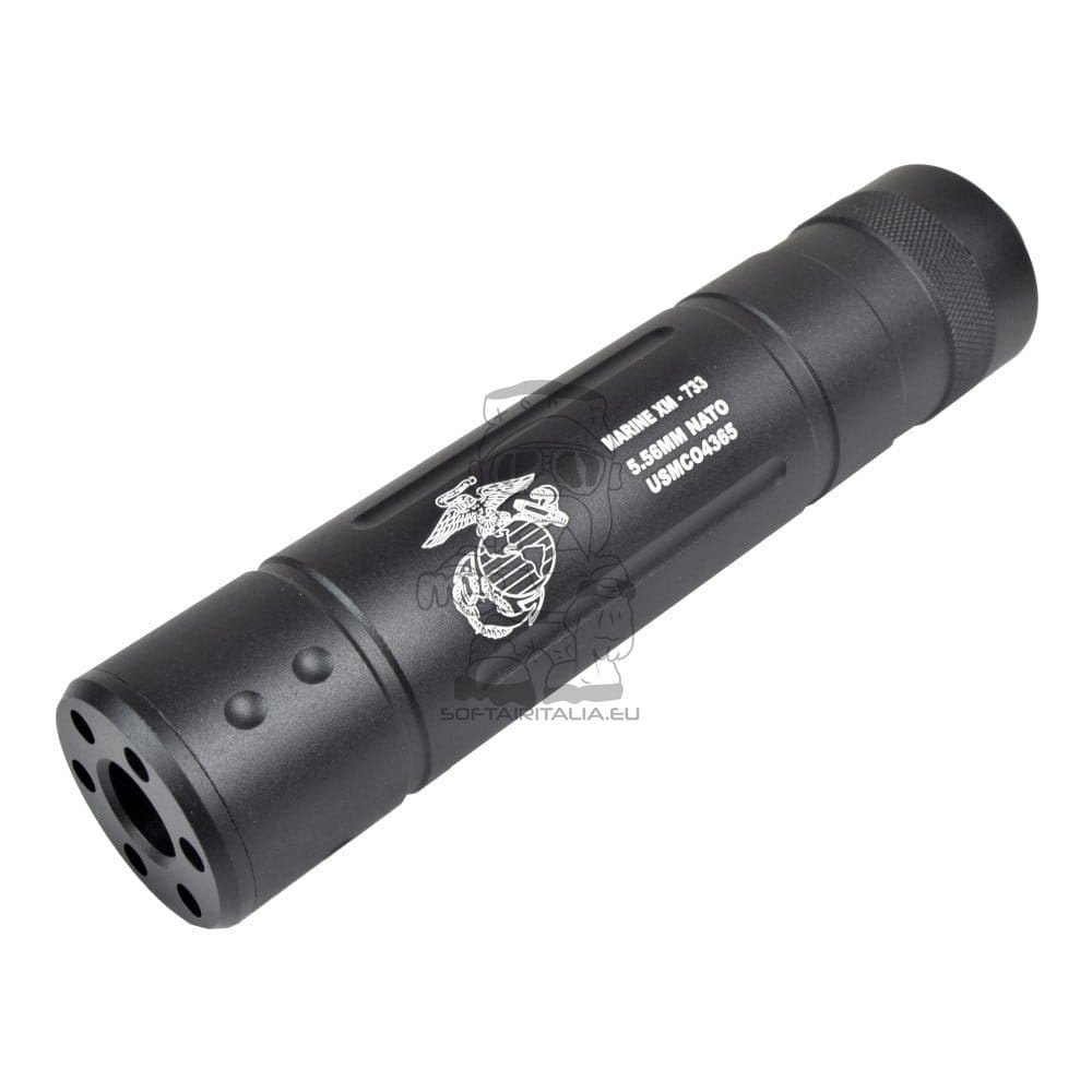 Silenziatore tipo R 145mm x 30mm di CYMA