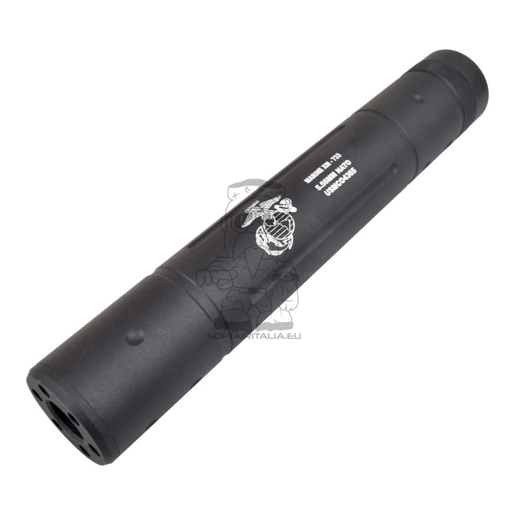 Silenziatore tipo R 195mm x 30mm di CYMA