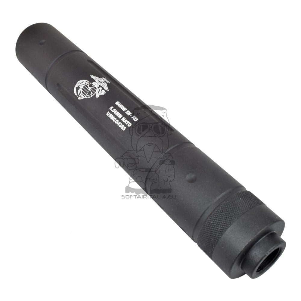 Silenziatore tipo R 195mm x 30mm di CYMA