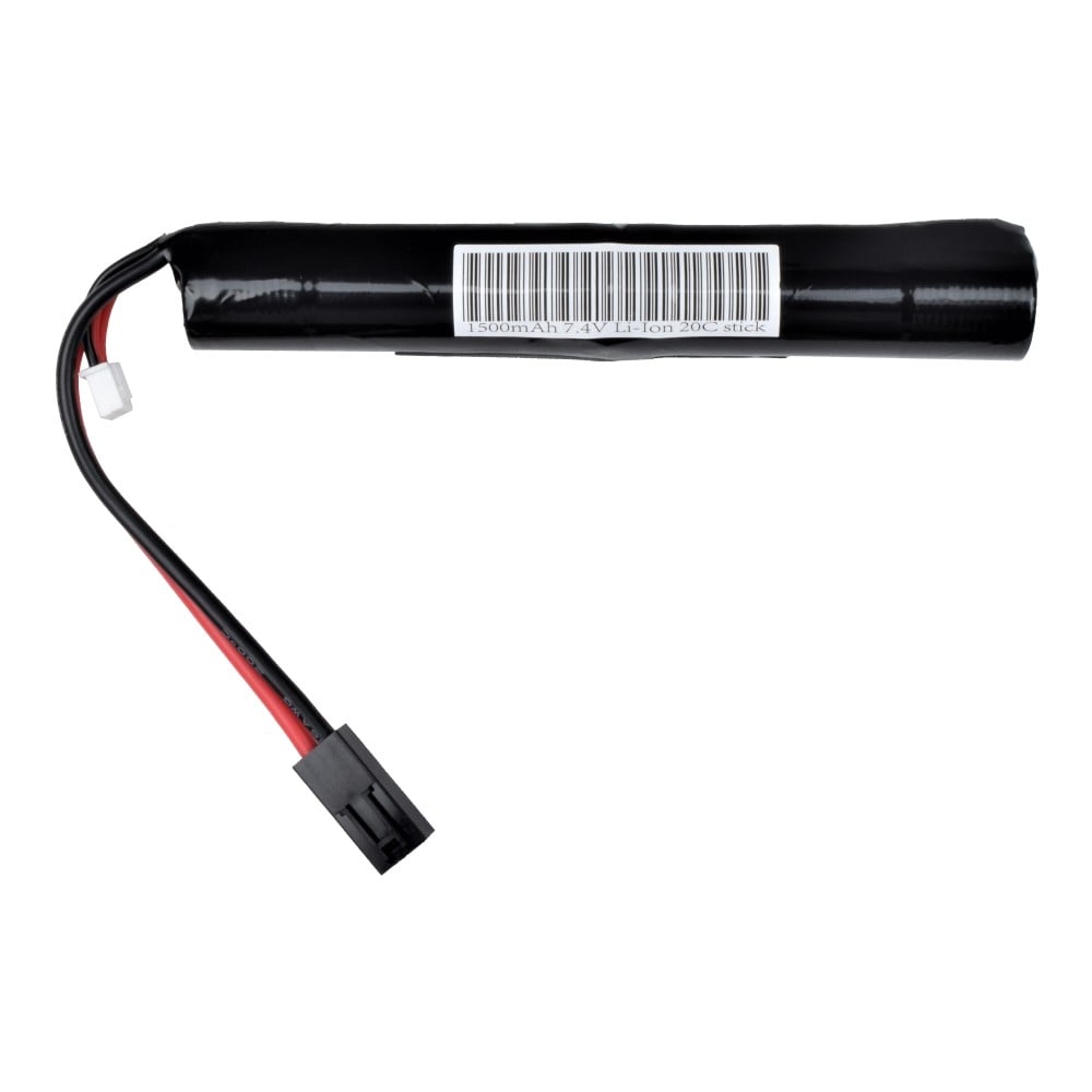 Batteria Li-Ion 7.4V 1500mAh 20C stick per softair di FUEL