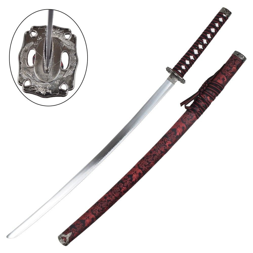 Katana ornamentale rossa