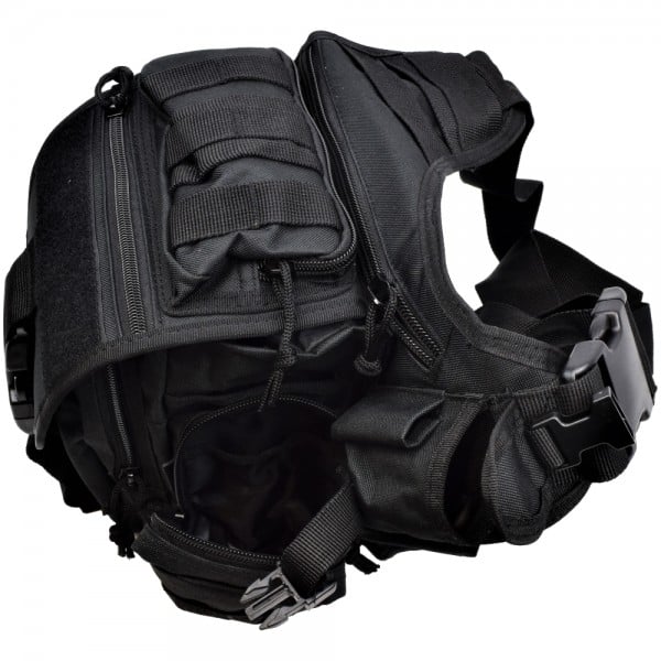 Borsa tattica da spalla nera di JS-TACTICAL