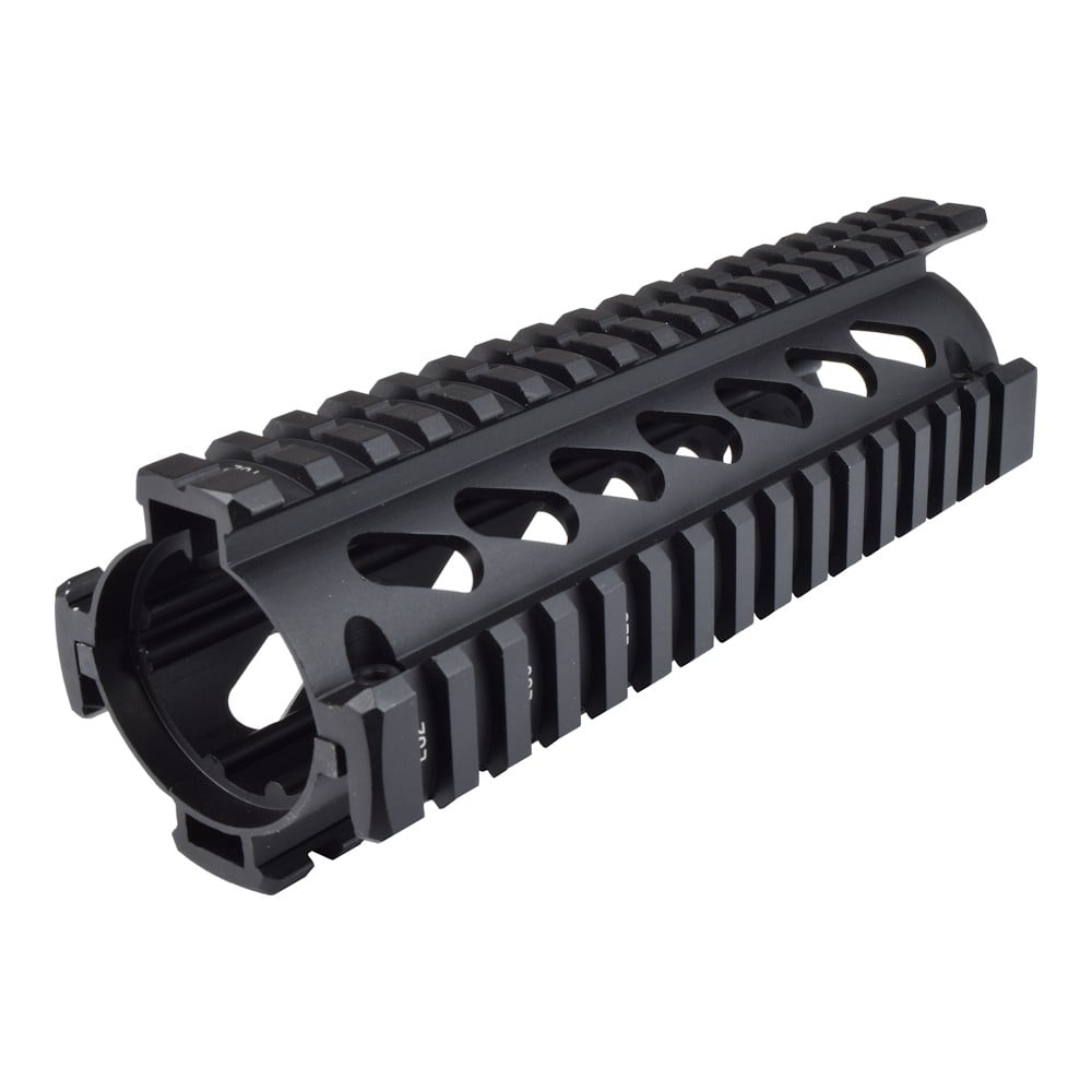 Paramano Carbine Length Quad Rail con estensione nero di JS-TACTICAL