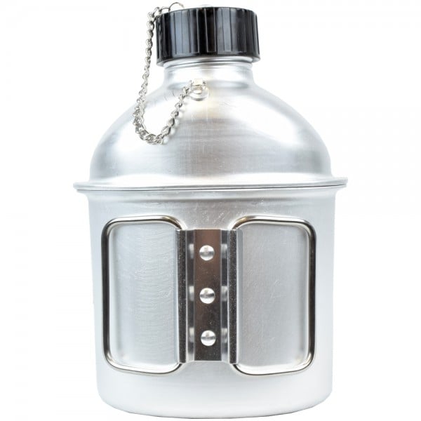 Borraccia in alluminio 1 litro con tazza di JS-TACTICAL